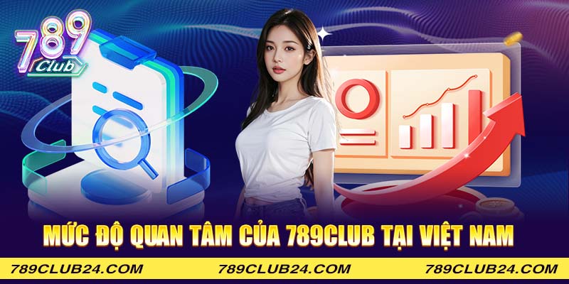 Mức độ quan tâm của 789Club tại Việt Nam